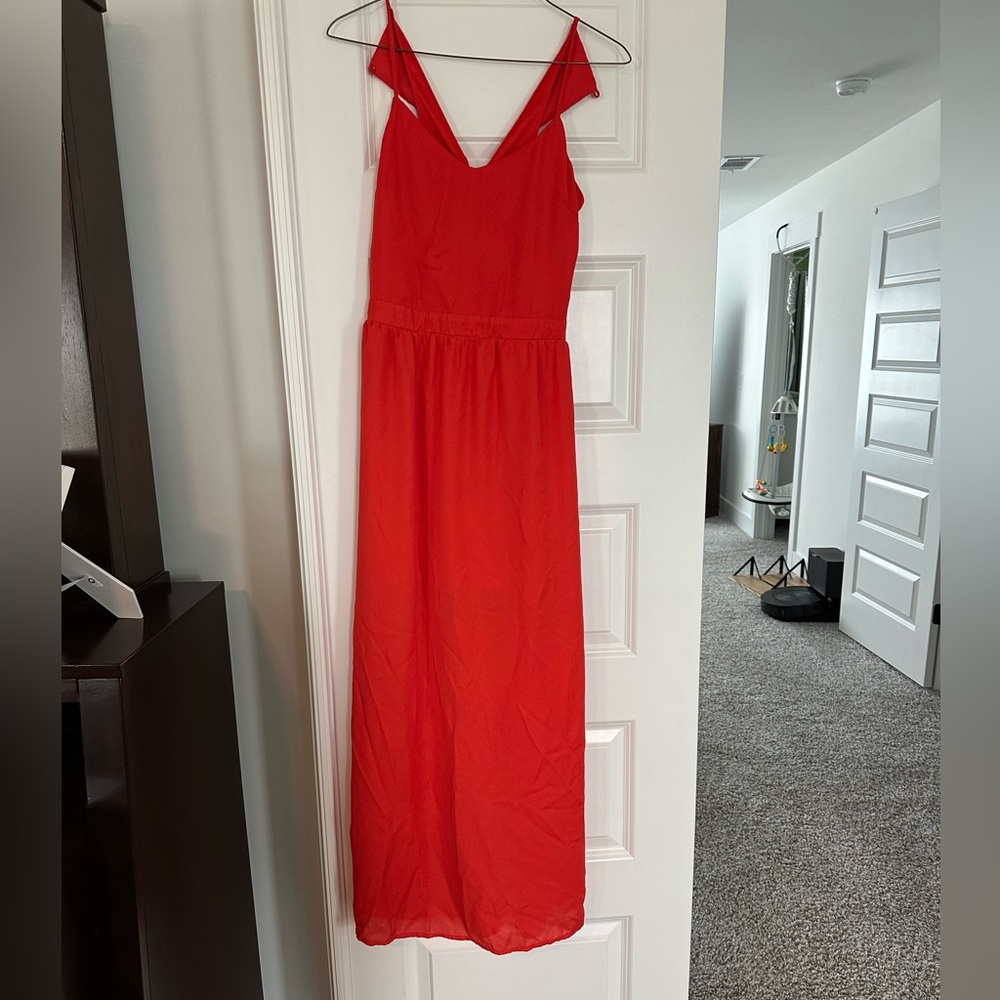 Sans Souci Vibrant Red Maxi Dress